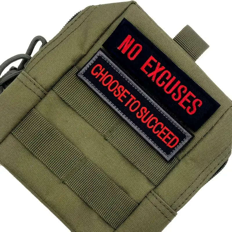 No Excuses Inspirational Tactical Velcro Patch