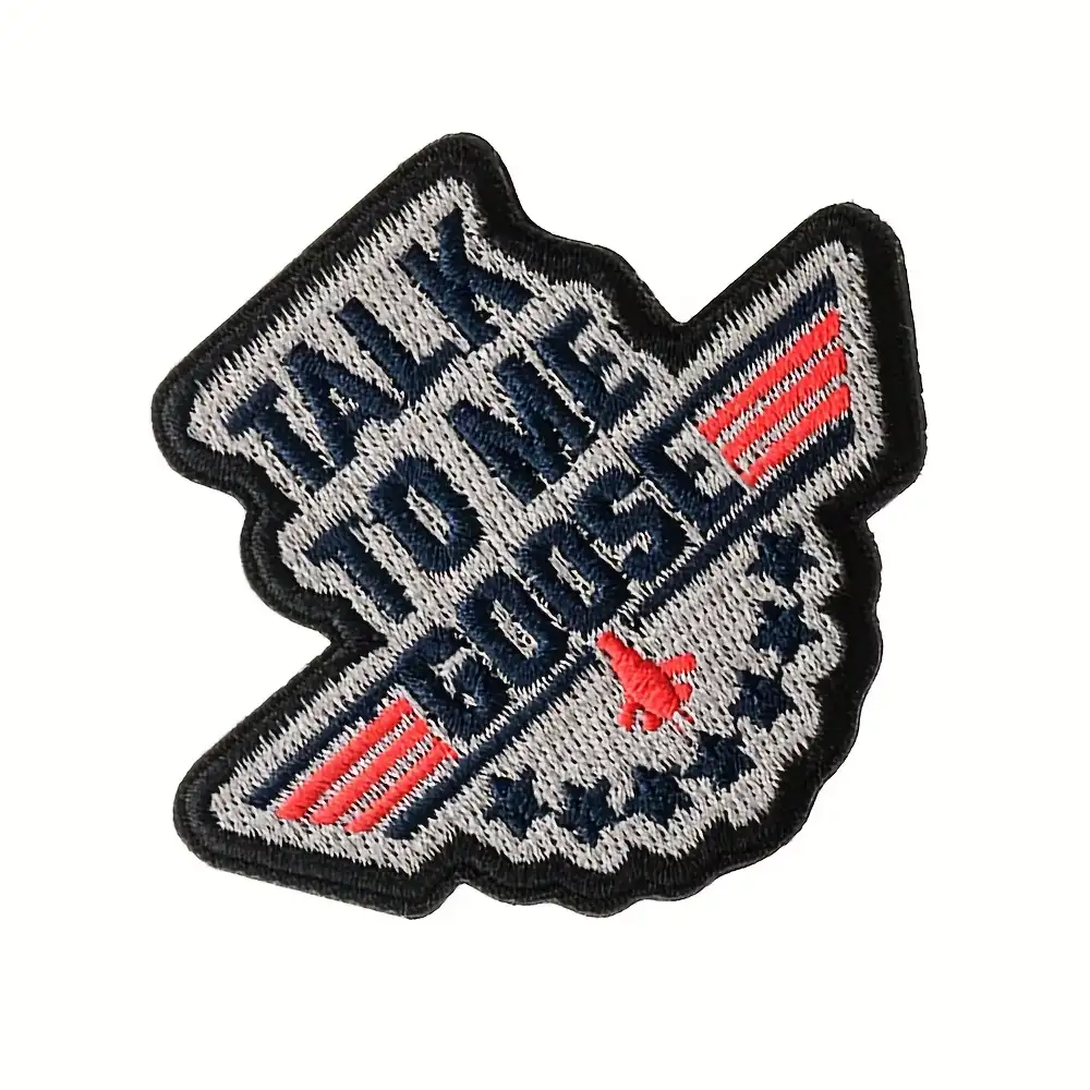 TALK TO ME GOOSE Fun Embroidered Hook-and-Loop Patch