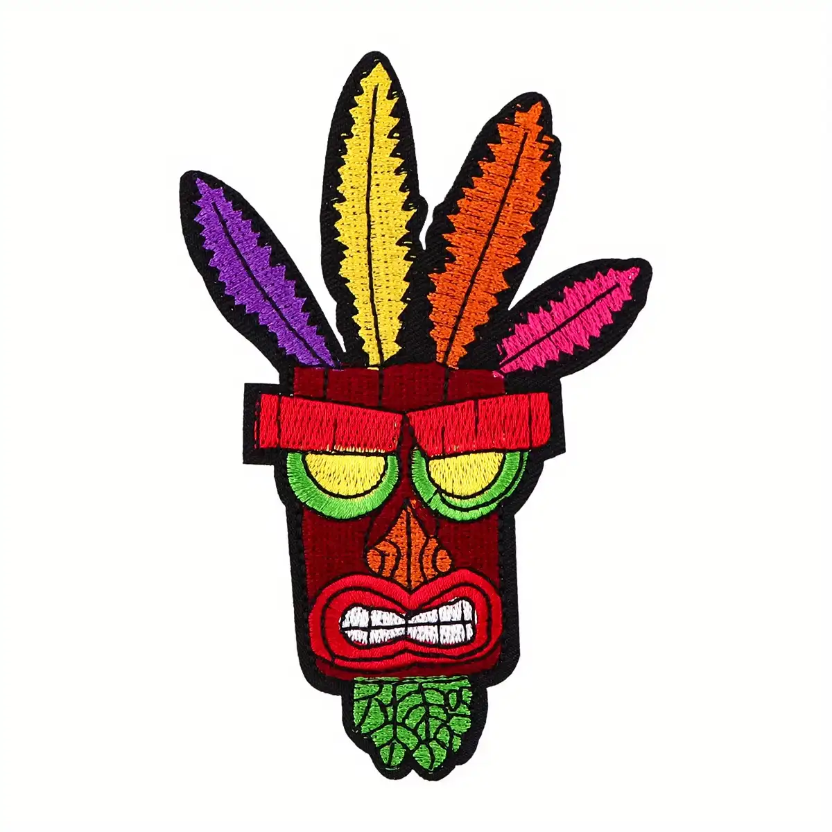 Crash Bandicoot Aku Aku Embroidered Game Cloth Patch