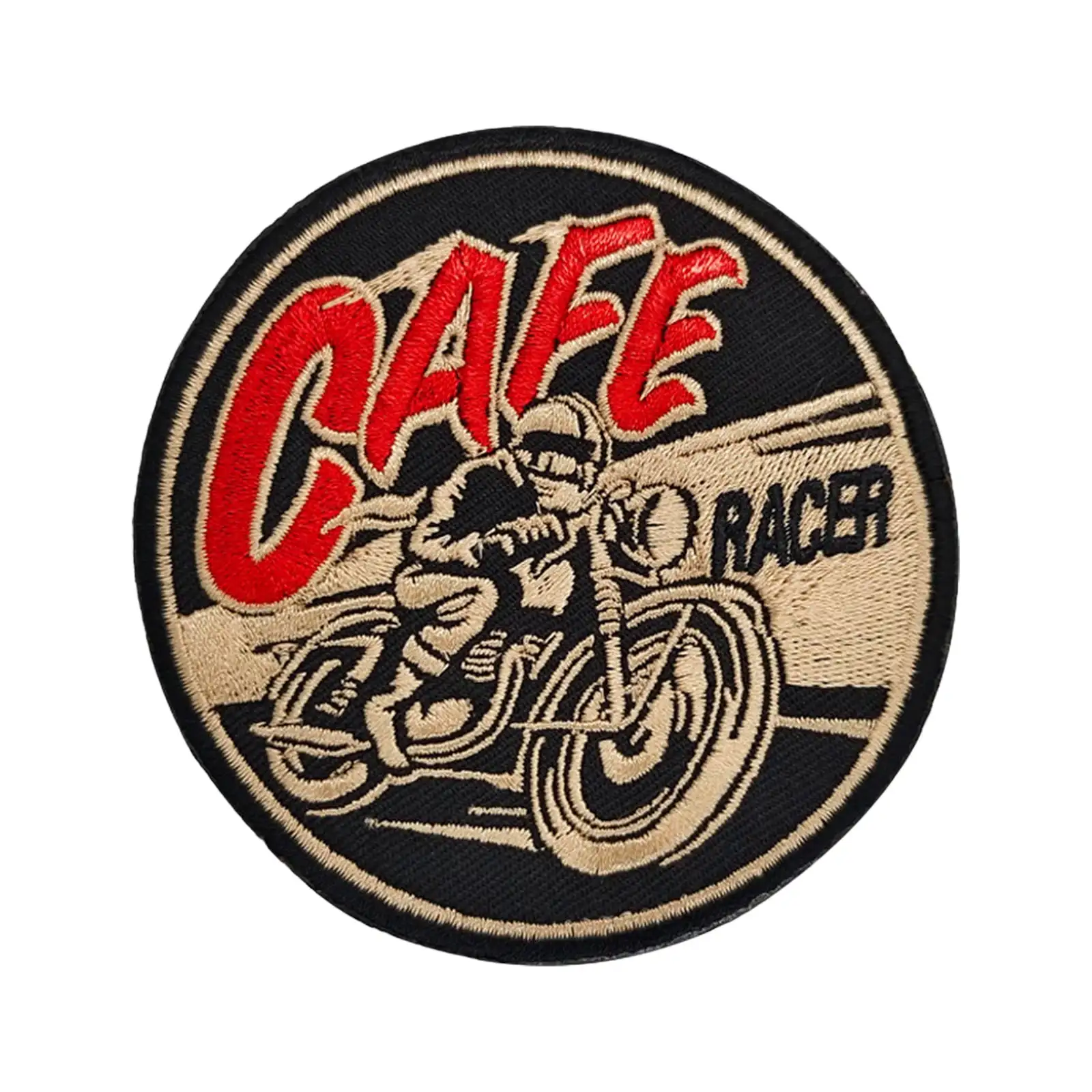Vintage Motorcycle Embroidered Velcro Patch