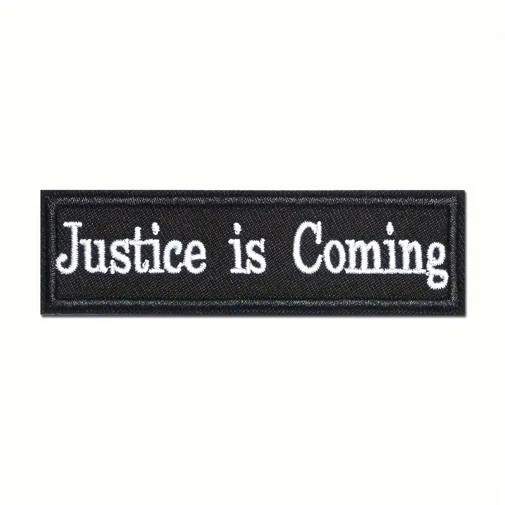 "Justice Is Coming" tactical embroidered Velcro patch
