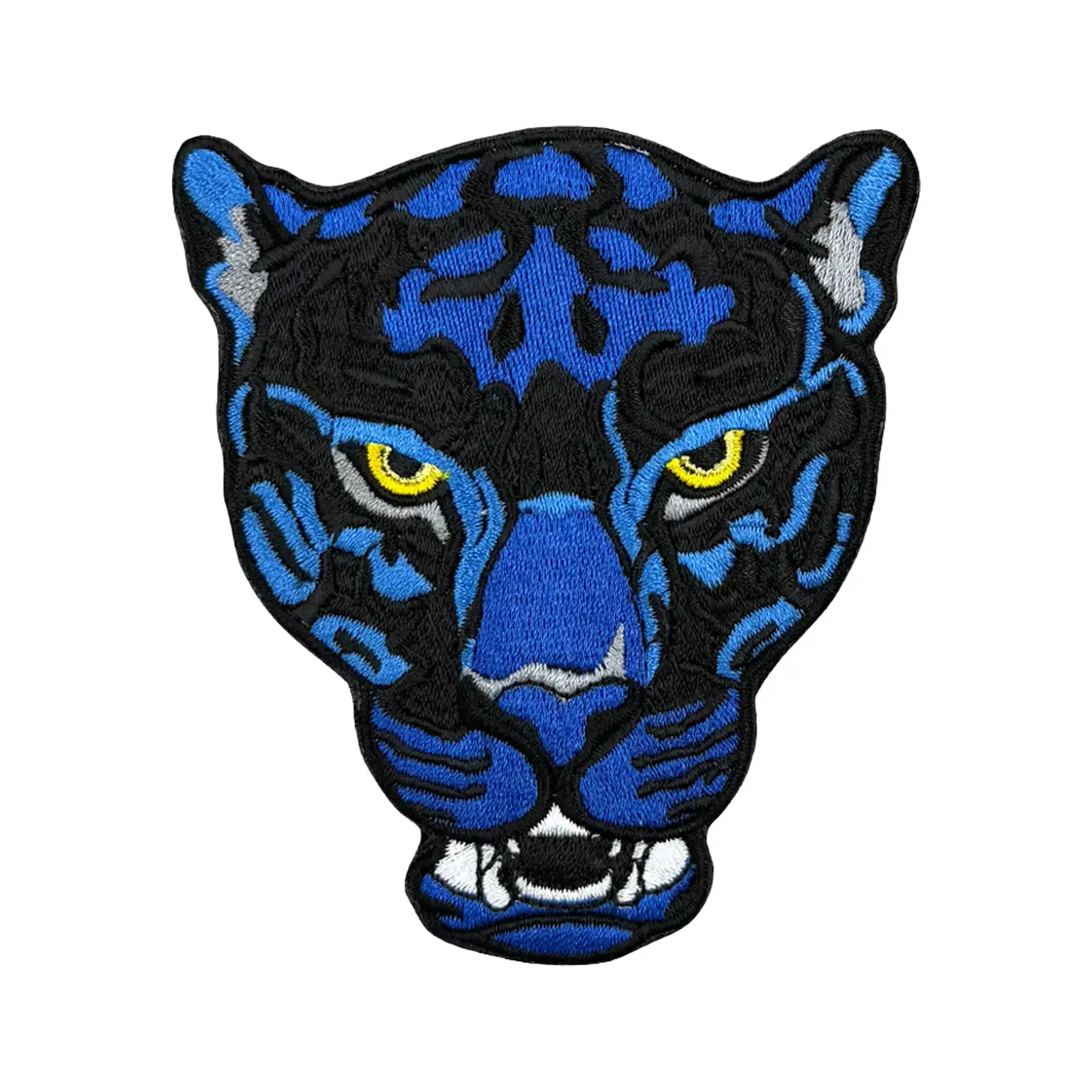 Funny Blue Leopard Embroidered Velcro Patch
