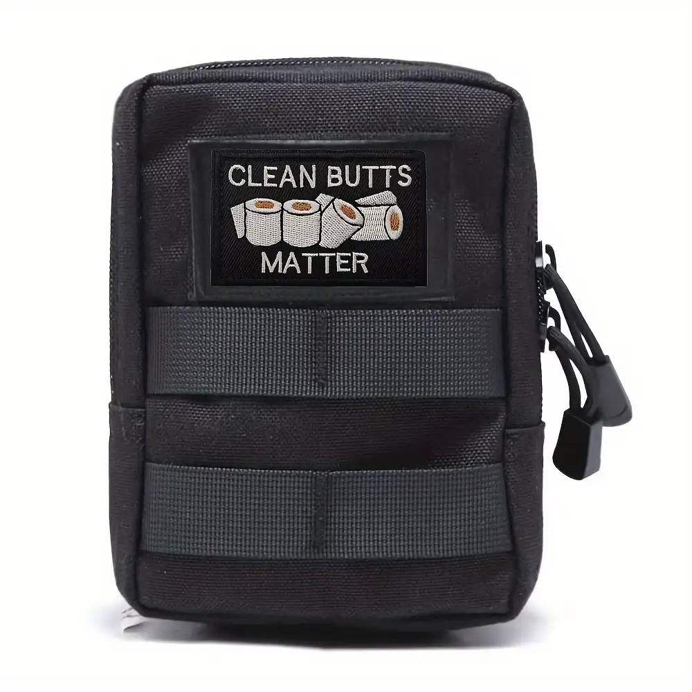 CLEAN BUTTS MATTER 趣味魔術貼刺繡徽章