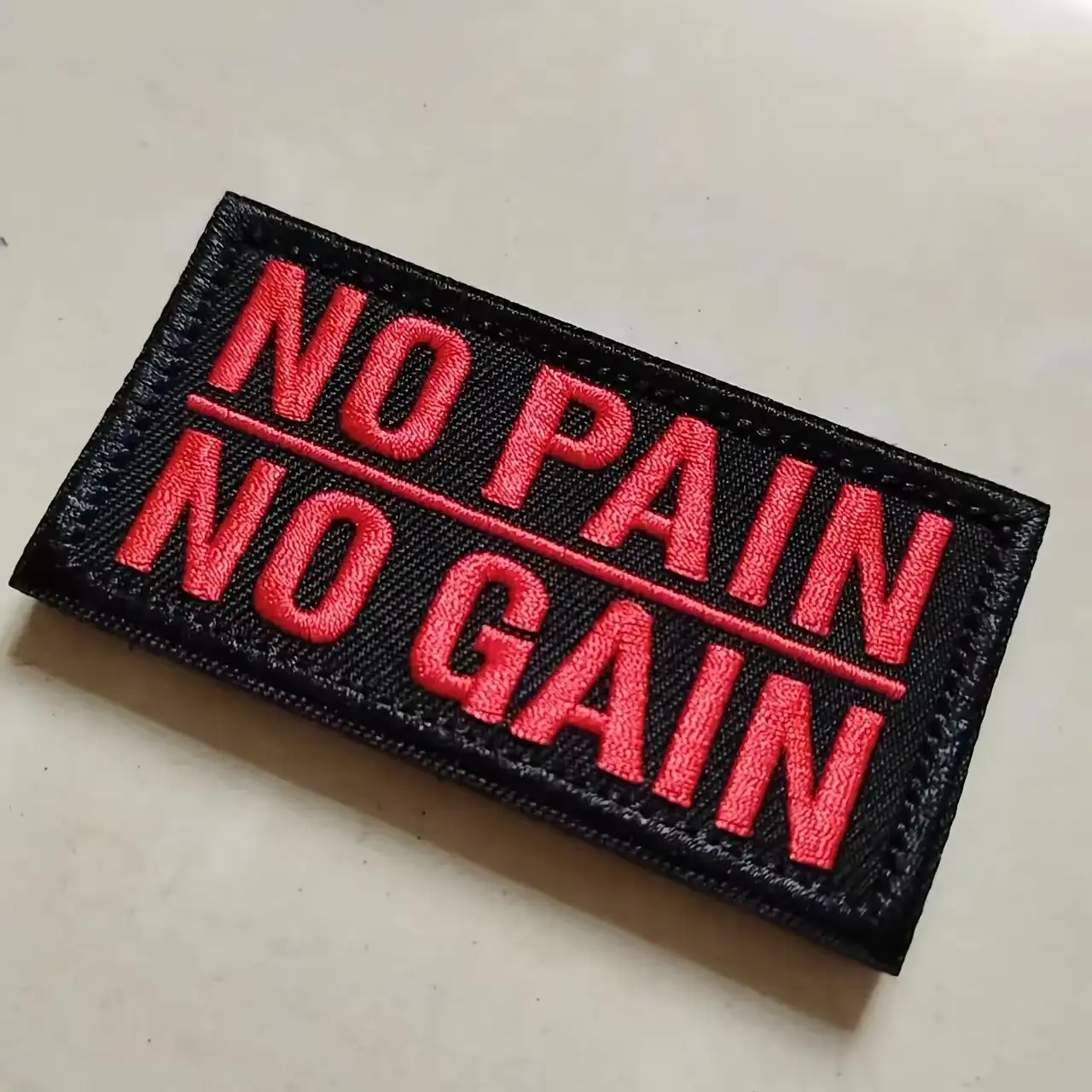 NO PAIN NO GAIN Fun Embroidered Patch