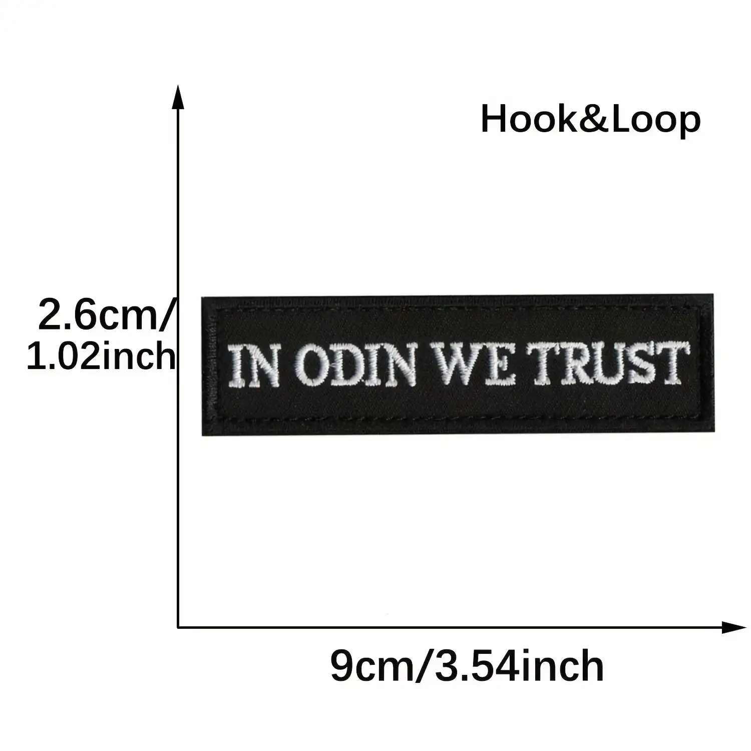 Odin-themed embroidered hook-and-loop patch