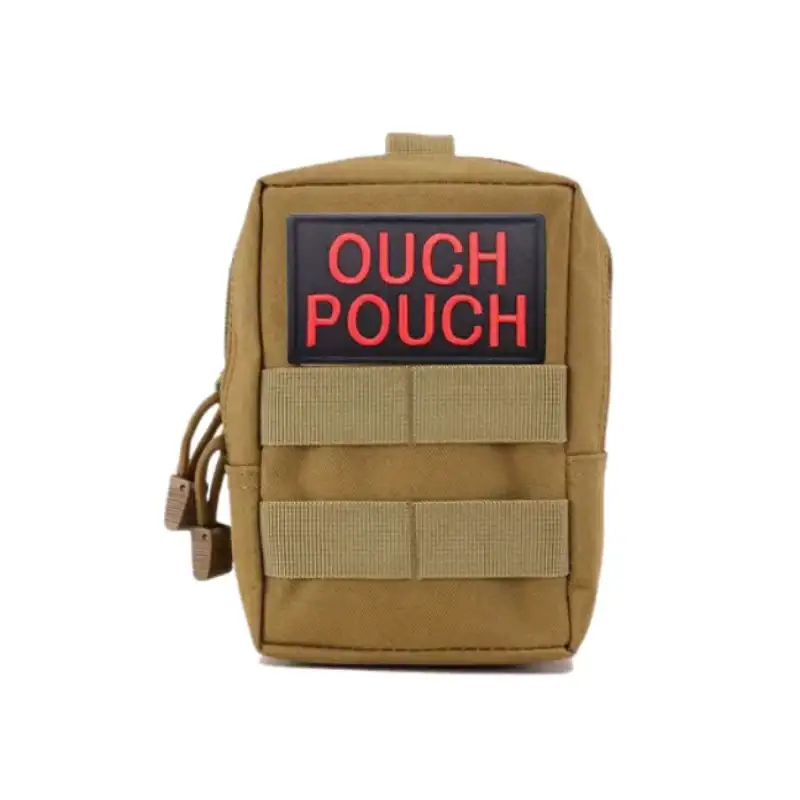 Ouch Pouch embroidered fabric patch