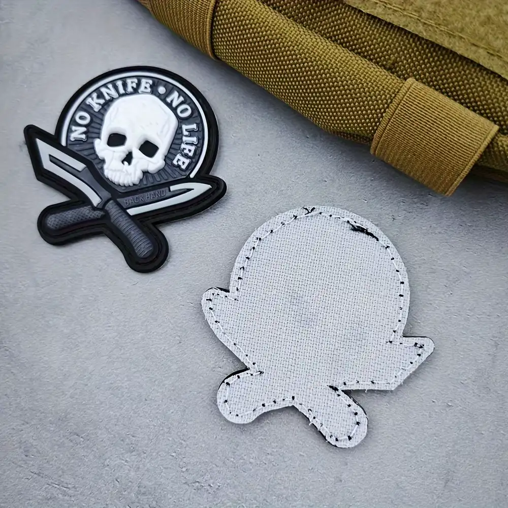 No Knife No Life 3D Soft PVC Hook-and-Loop Patch