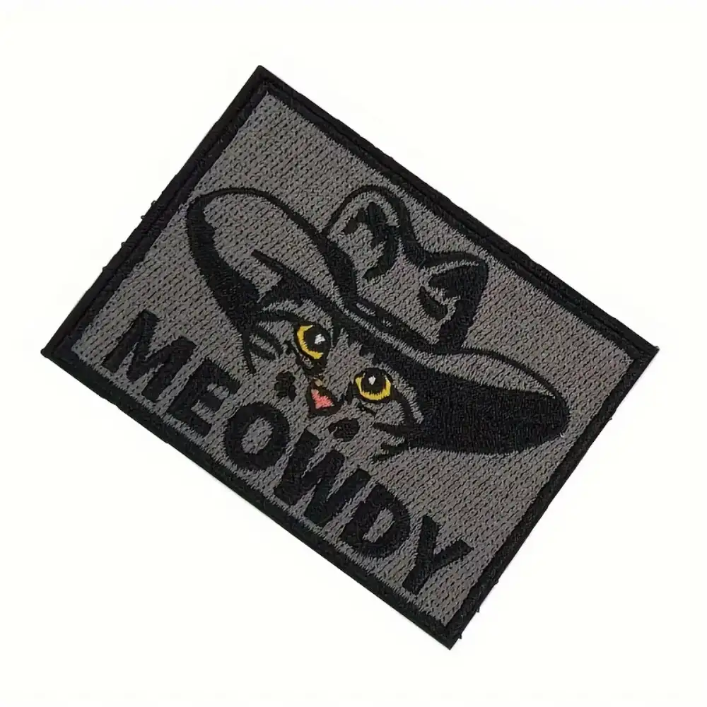 Fun Cat Embroidered Velcro Badge