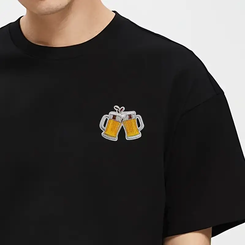 Beer Glass Embroidered Iron-On Patch