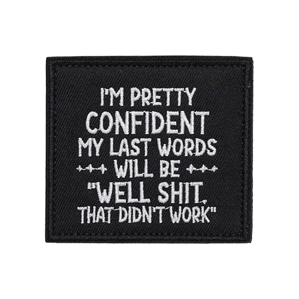 'That Didn't Work' Funny Velcro Cloth Patch