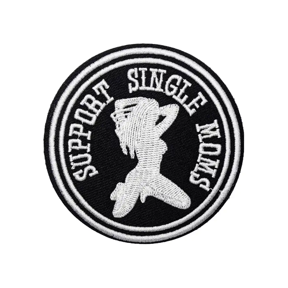Support Single Mothers Text Velcro Patch