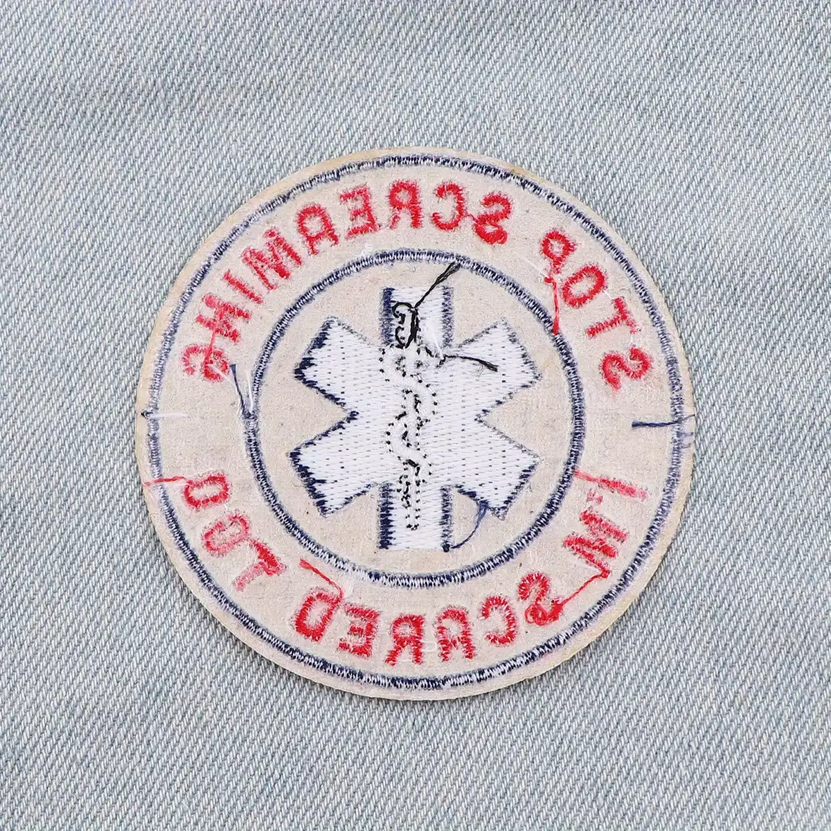 Funny First Aid-Themed Embroidered Iron-On Fabric Patch