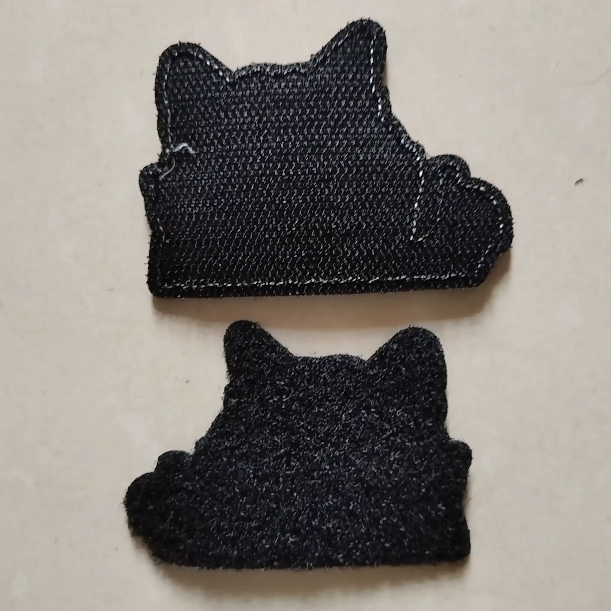 Quirky Crying Face Cat Embroidered Velcro Patch