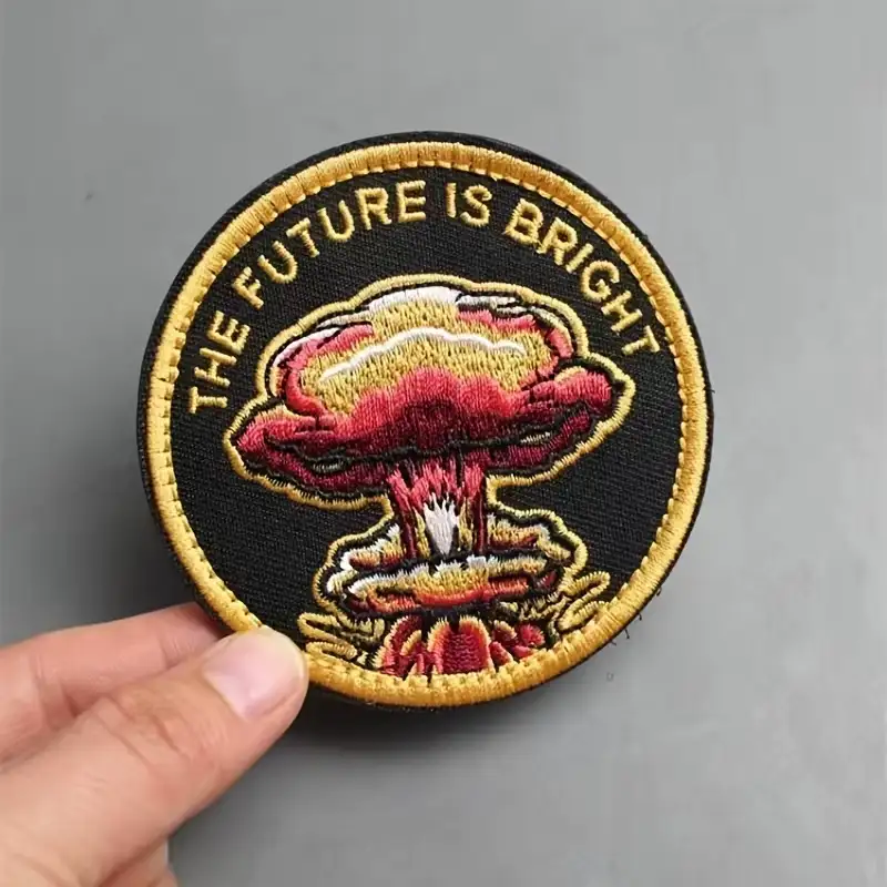 Retro military-style nuclear explosion fabric patch